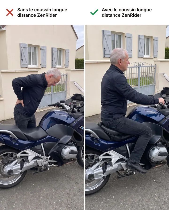 Sans / avec le coussin longue distance ZenRider